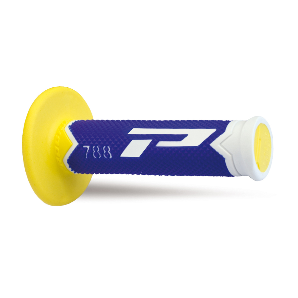 HANDLE BAR GRIPS 788 WHITE/BLUE/YELLOW